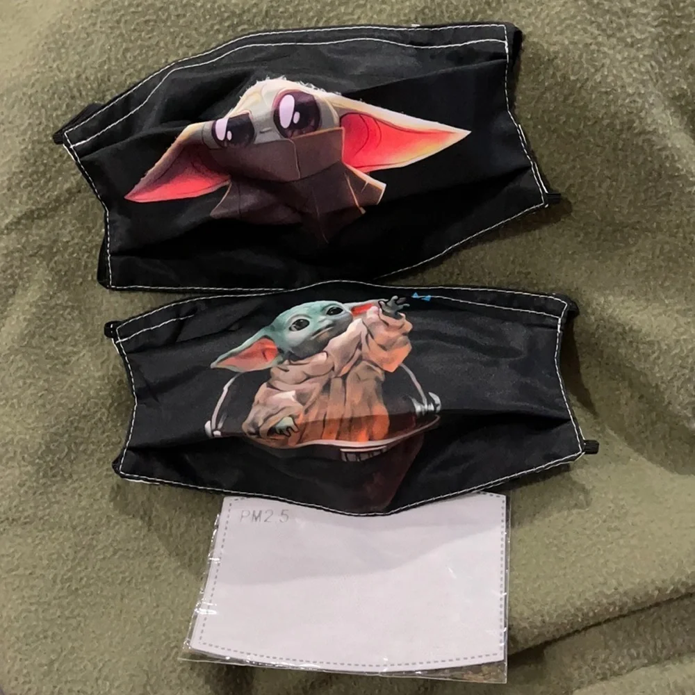 New set/2 Baby Yoda adjustable face masks